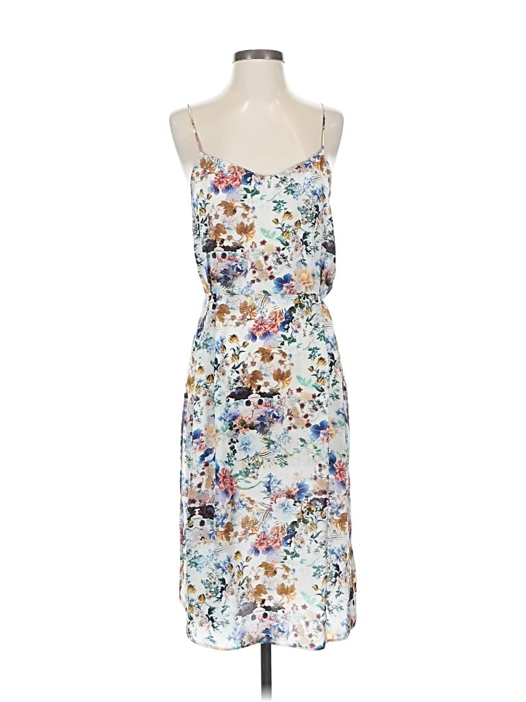 Pre-owned Zara Basic Casual Dress In White