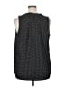 Beacon 100% Polyester Polka Dots Black Sleeveless Blouse Size 1X - photo 2