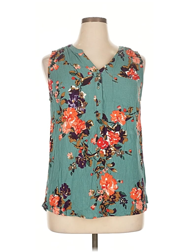 Pre-owned Market & Spruce Sleeveless T-shirt In Blue