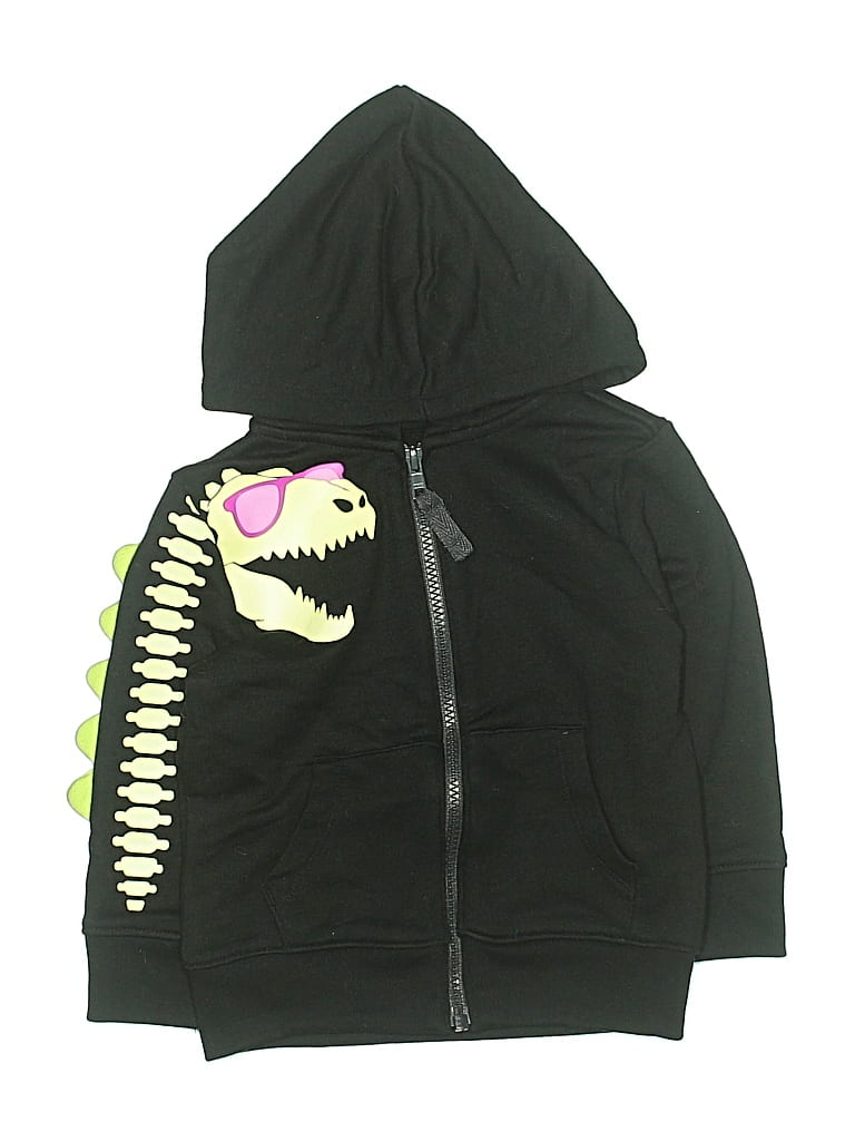 Pre-owned Cat & Jack Kids' Zip Up Hoodie In Black