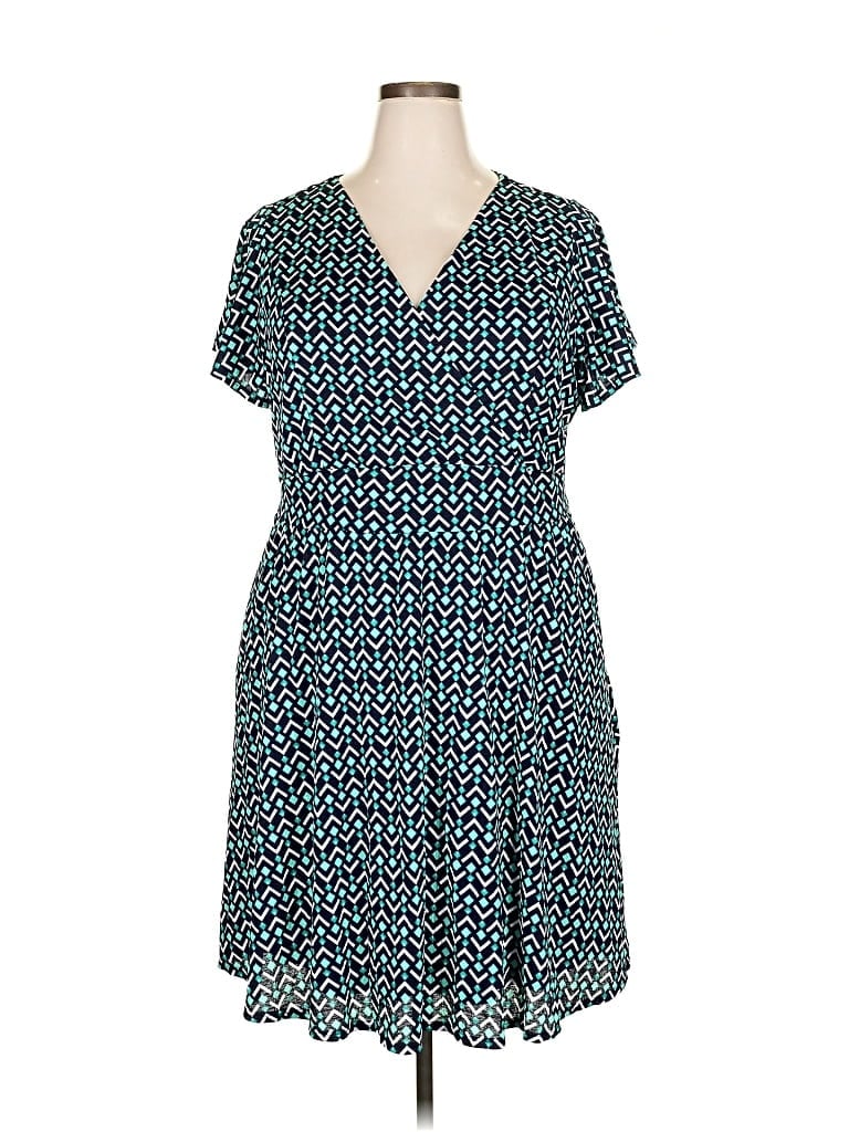 Pre-owned Lane Bryant Casual Dress In Blue