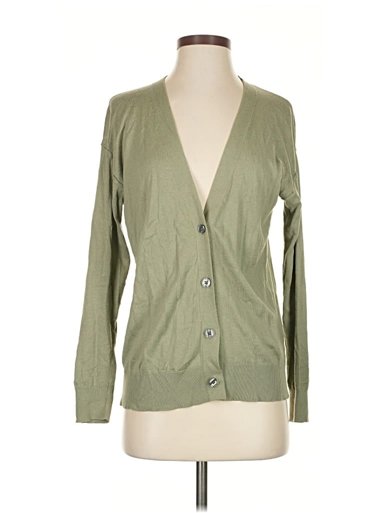 Pre-owned Banana Republic Factory Store Cardigan Sweater In Green