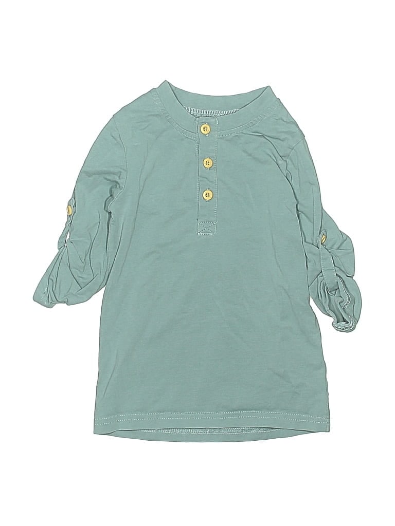 Pre-owned Unbranded Kids' 3/4 Sleeve T-shirt In Blue