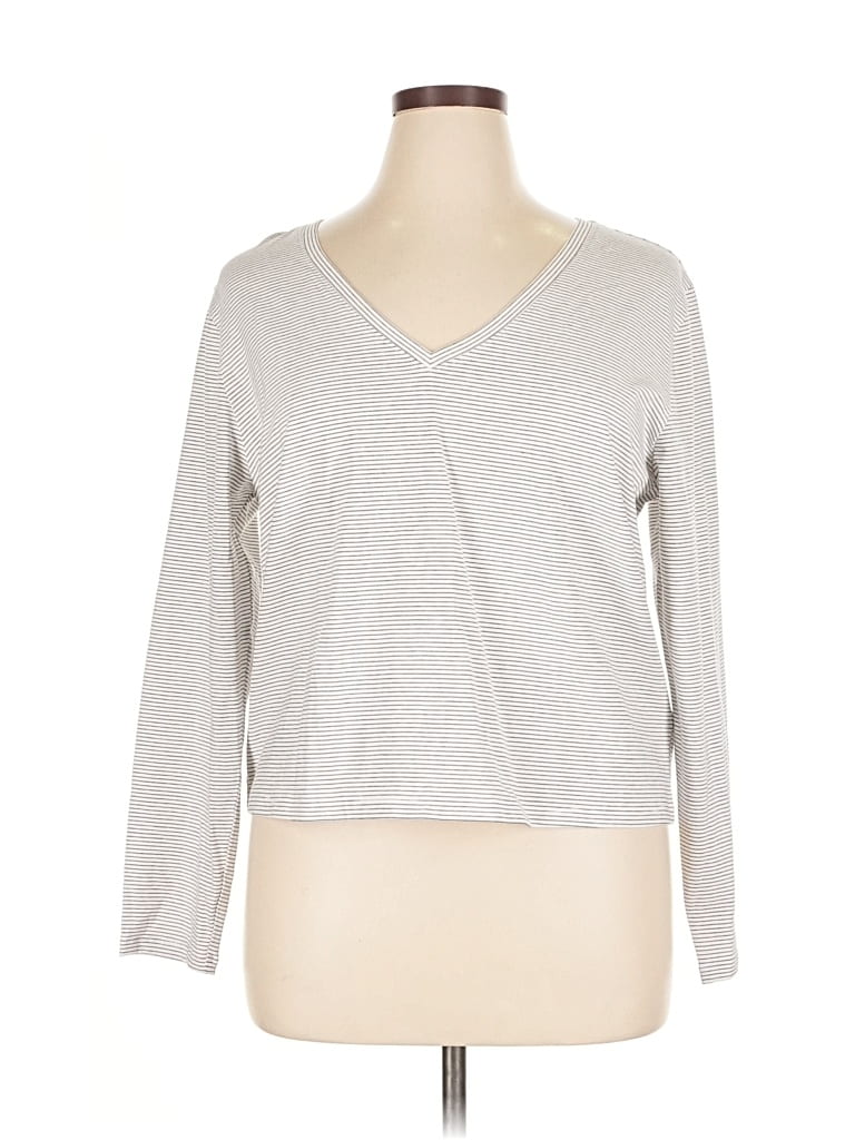 Athleta 3/4 Sleeve T-shirt In Gray