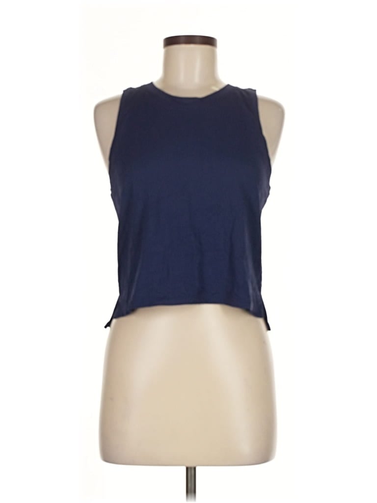 Pre-owned Lululemon Athletica Sleeveless T-shirt In Blue