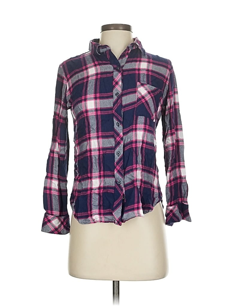 Pre-owned Rails Long Sleeve Button Down Shirt In Purple