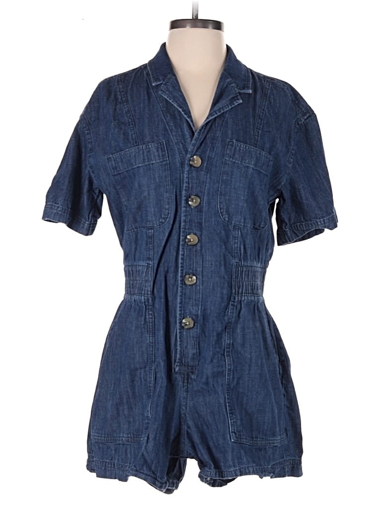Pre-owned Free Assembly Romper In Blue