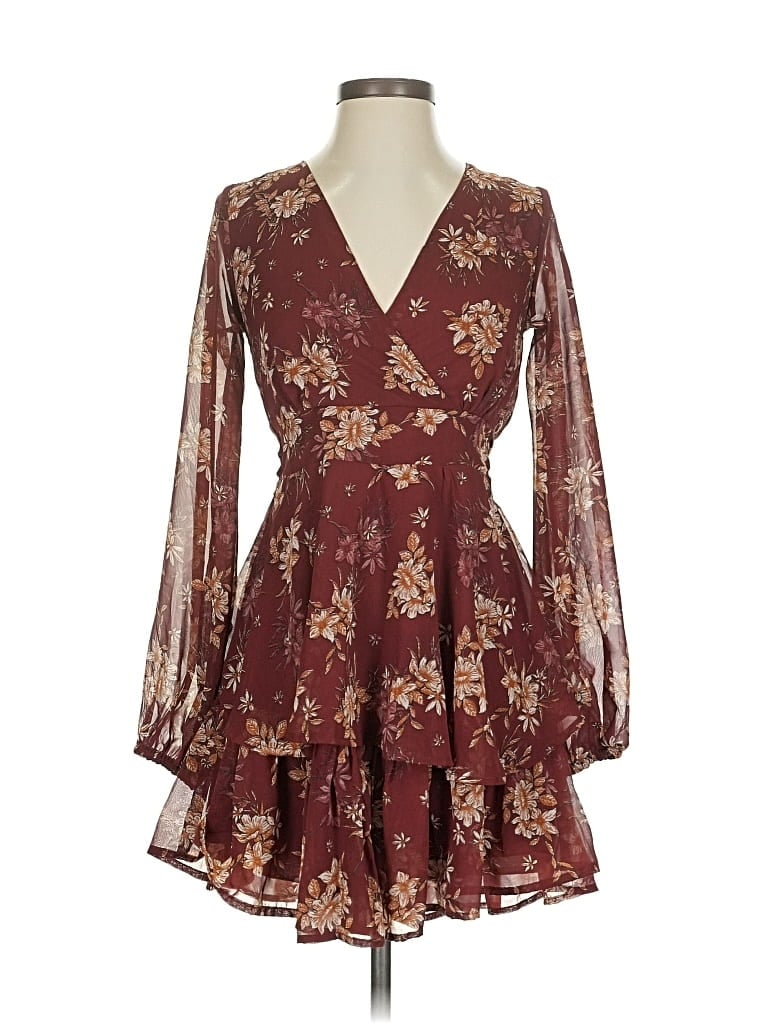 Pre-owned Japna Cocktail Dress In Burgundy