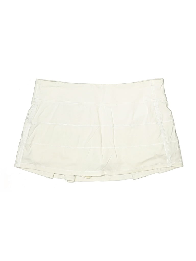 Pre-owned Lululemon Athletica Active Skort In White