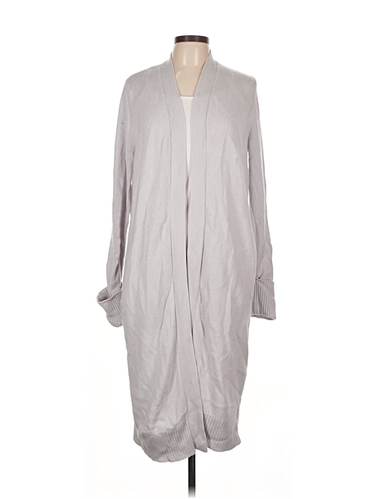 Pre-owned Theory Wool Cardigan Sweater In Gray