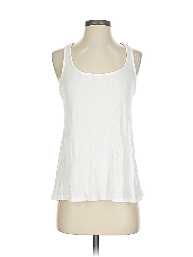 Pre-owned Left Coast By Dolan Tank Top White Halter Neckline Tops
