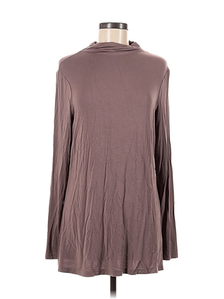 Pre-owned Daily Ritual Long Sleeve Turtleneck In Brown