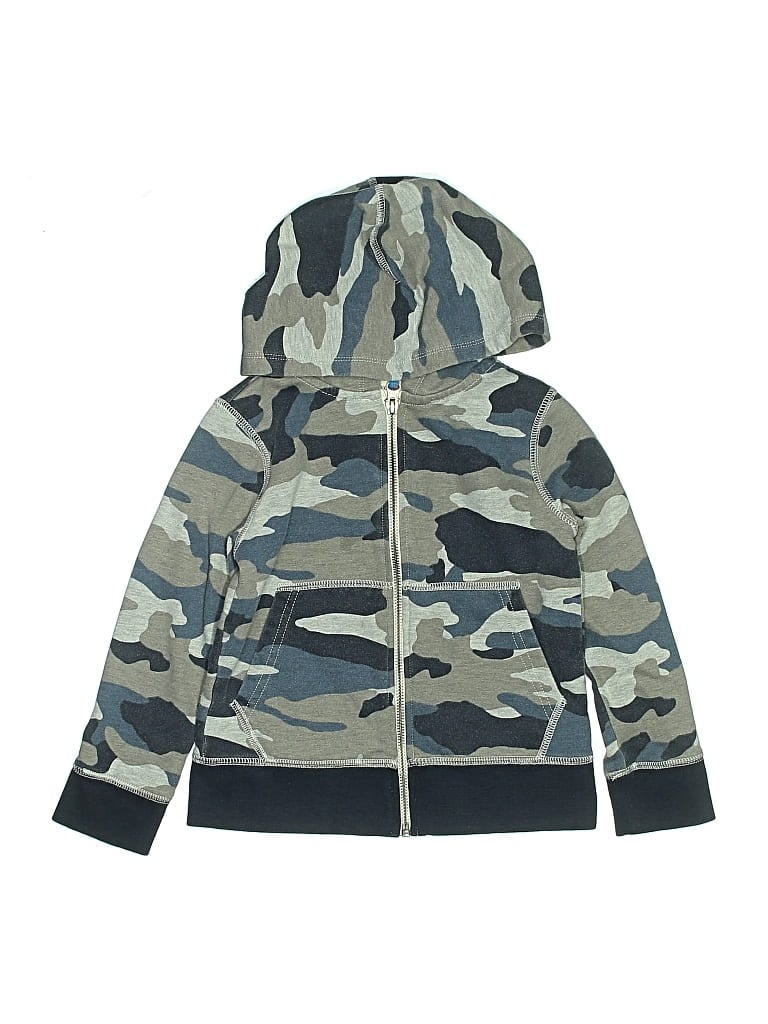 Pre-owned Crewcuts Outlet Kids' Zip Up Hoodie In Green