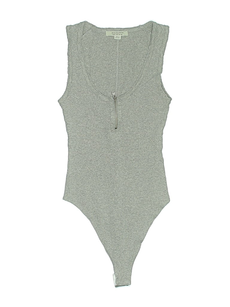 Pre-owned Allsaints Bodysuit In Gray
