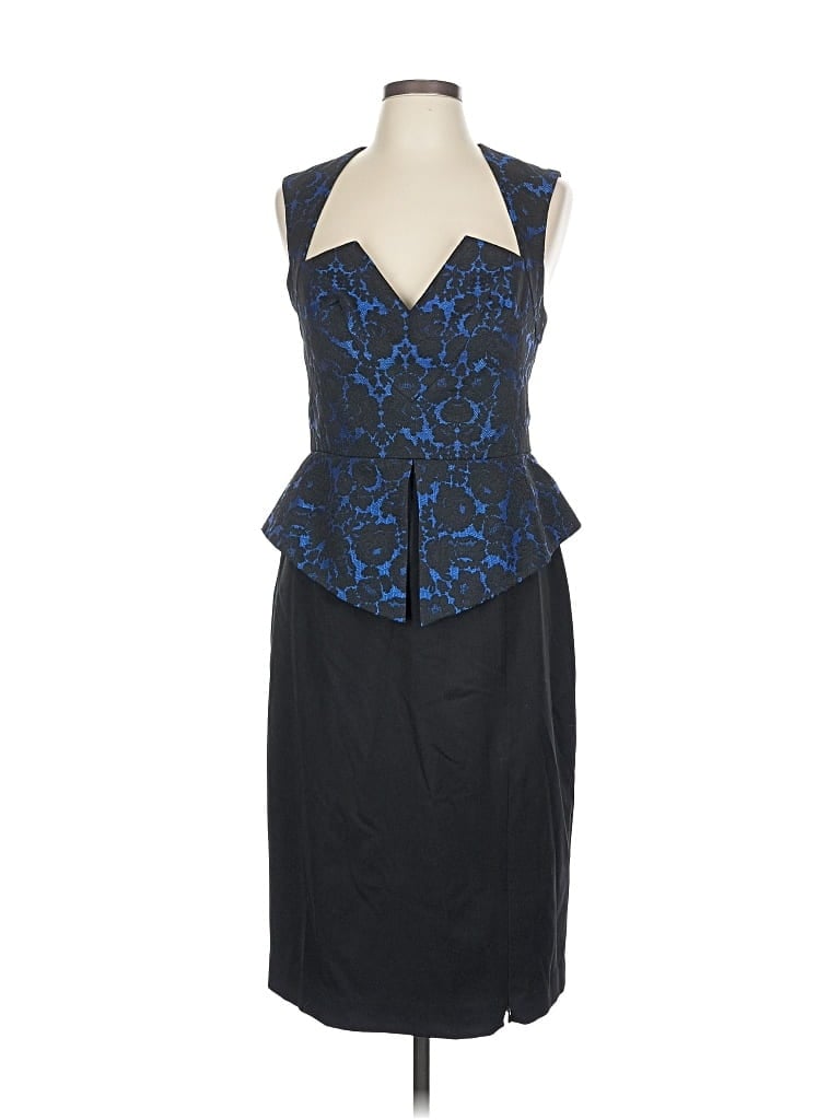 Pre-owned Black Halo Cocktail Dress In Blue