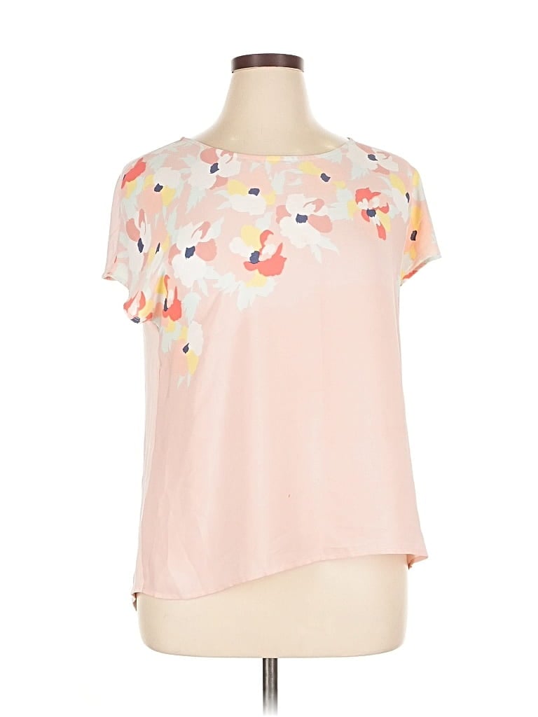 Pre-owned Market & Spruce Short Sleeve Blouse In Pink