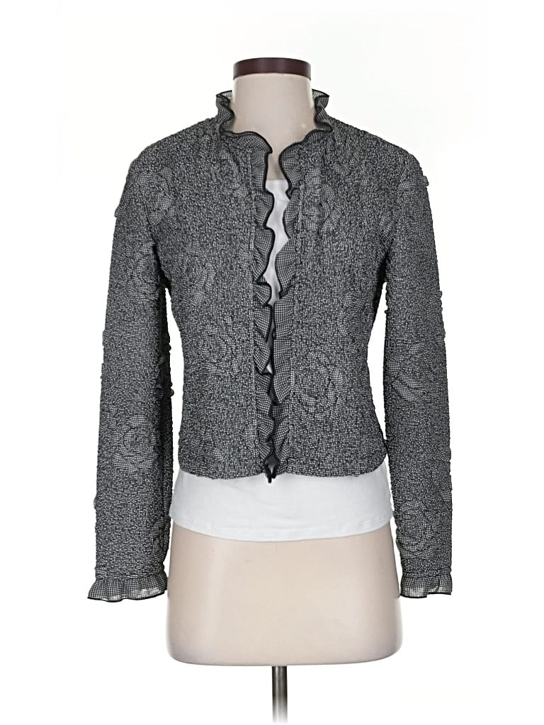 Pre-owned Carlisle Long Sleeve Blouse In Gray