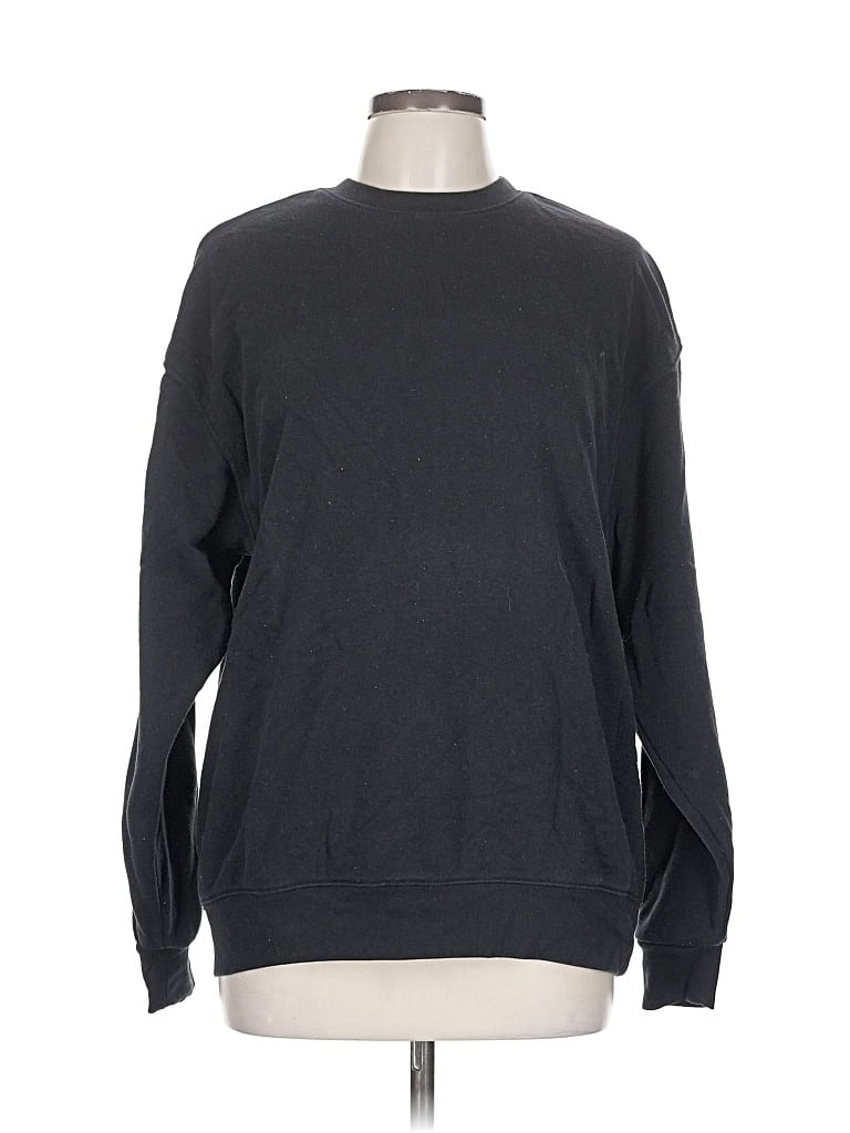 Pre-owned Hanes Sweatshirt In Black