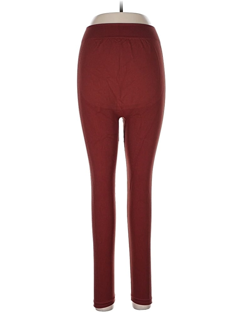 Pre-owned Unbranded Leggings In Burgundy