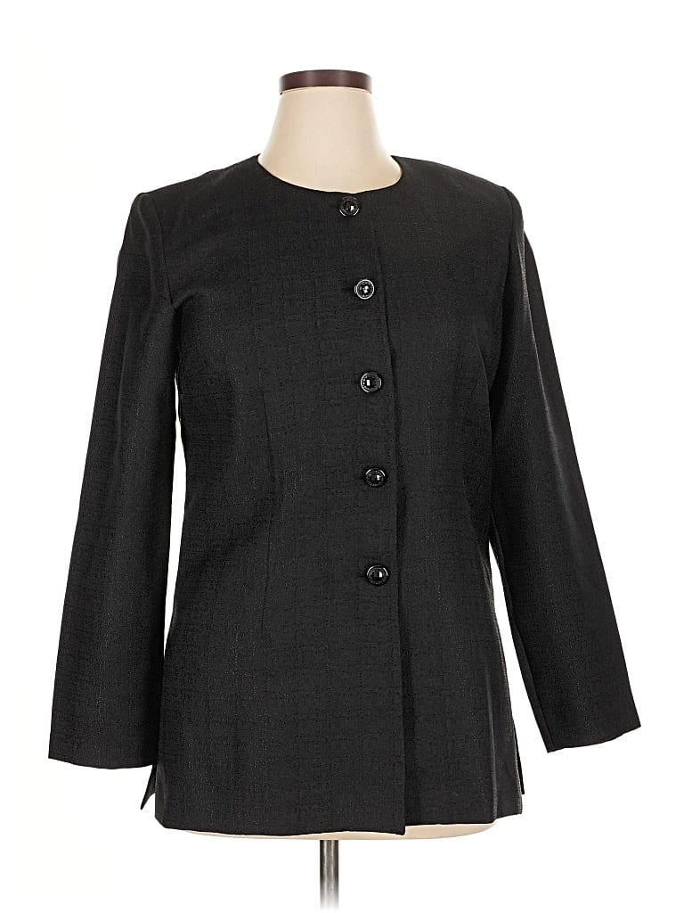 Pre-owned Leslie Fay Blazer Jacket In Black