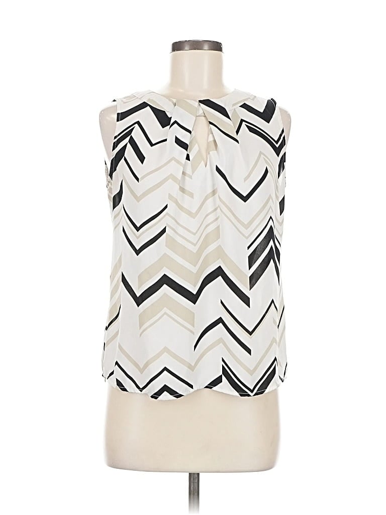 Pre-owned Sioni Sleeveless Blouse In White