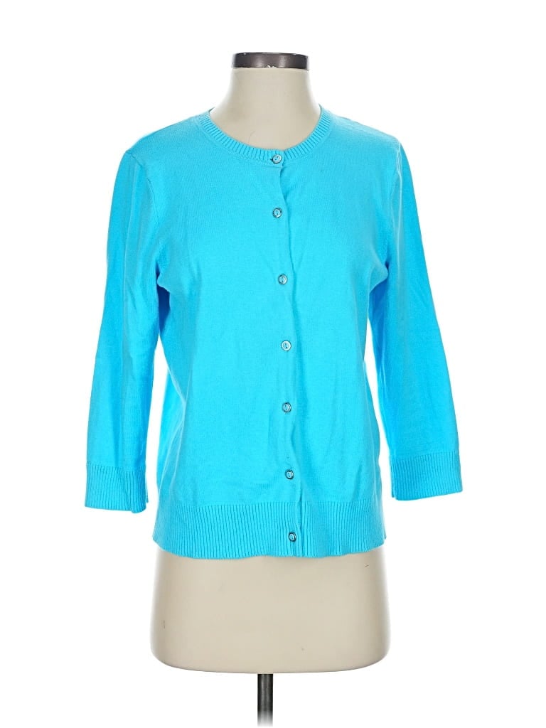 Pre-owned Isaac Mizrahi Live Cardigan Sweater In Blue