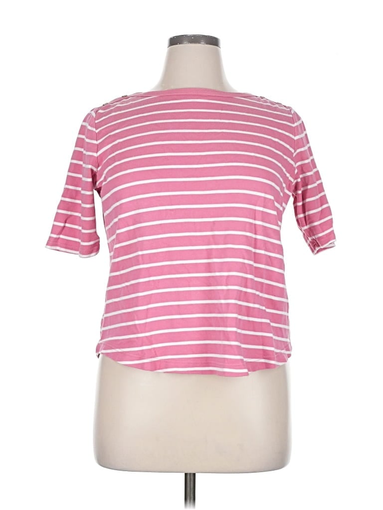 Pre-owned Croft & Barrow Short Sleeve T-shirt In Pink