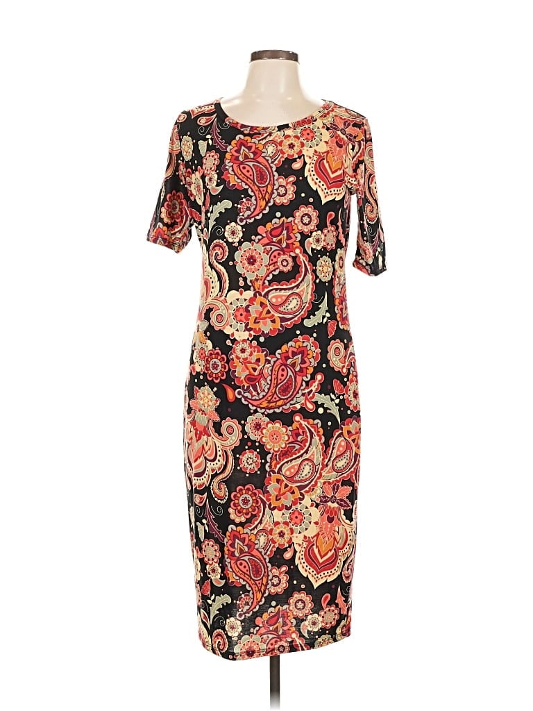 Pre-owned Lularoe Casual Dress In Black