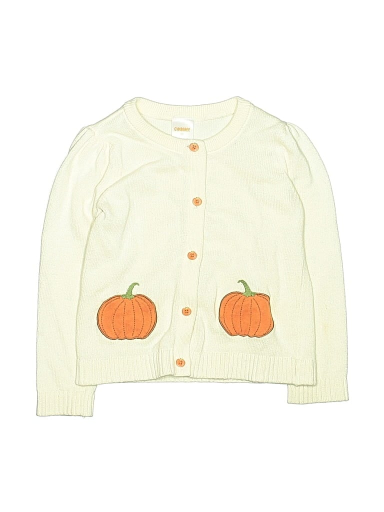 Pre-owned Gymboree Kids' Cardigan Sweater In White