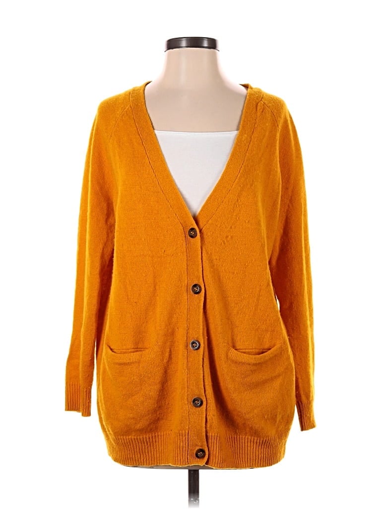Pre-owned Assorted Brands Cardigan Sweater In Yellow