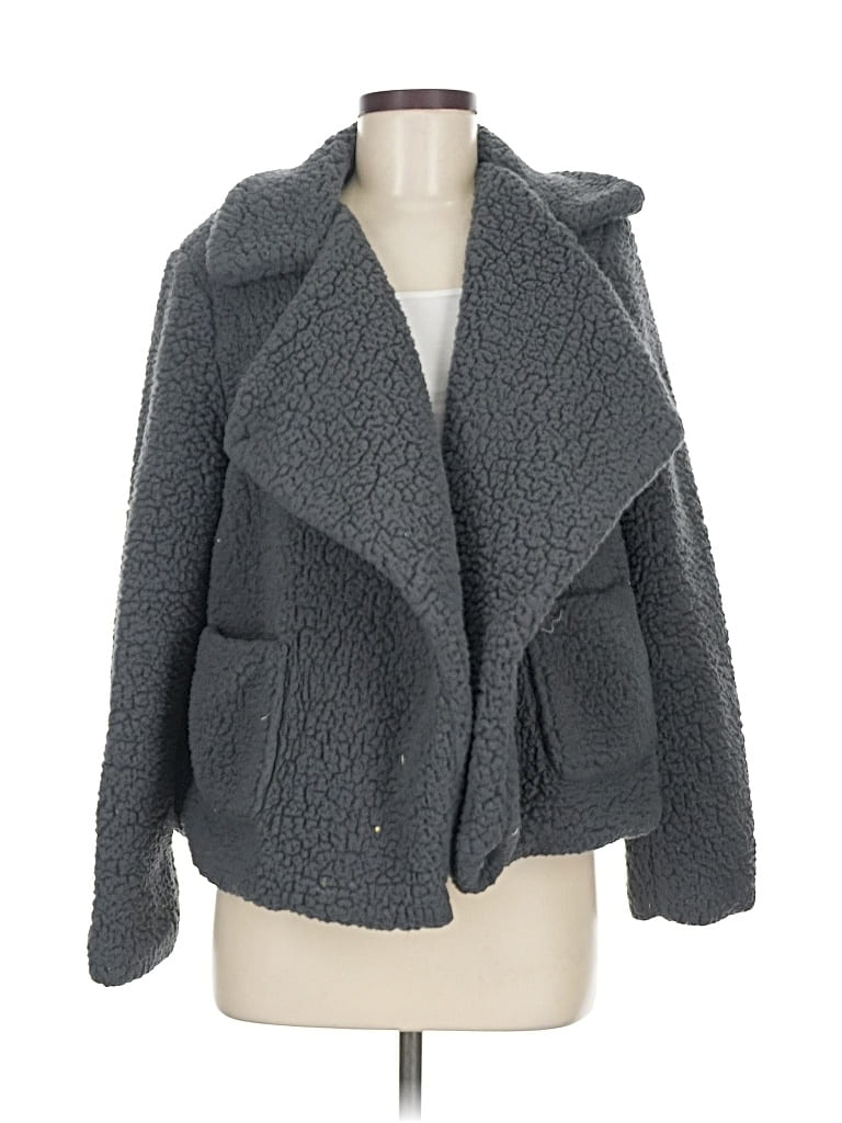 Pre-owned Jack By Bb Dakota Faux Fur Jacket In Gray