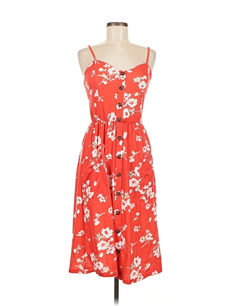 Pre-owned Angashion Casual Dress In Orange