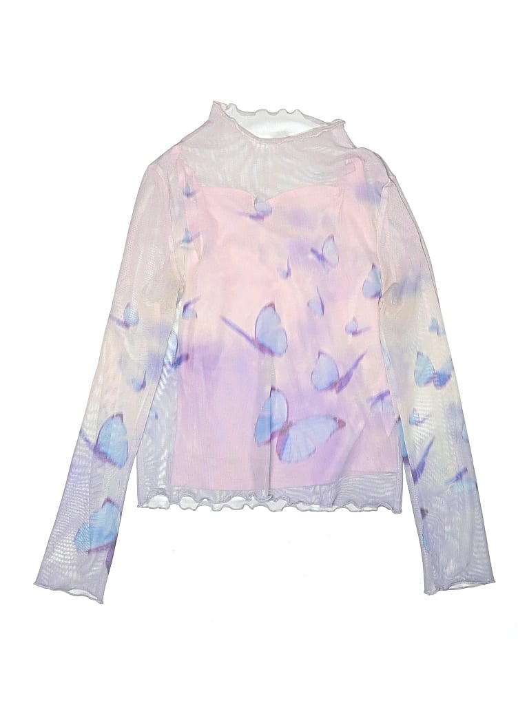 Pre-owned H&m Kids' Long Sleeve Turtleneck In Pink