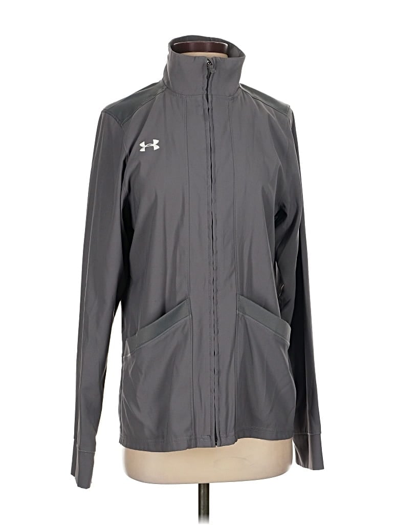 Pre-owned Under Armour Track Jacket In Gray