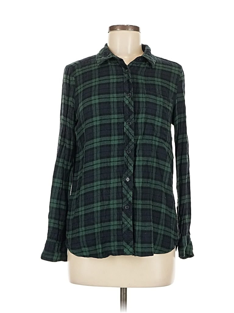 Pre-owned Melloday Long Sleeve Button Down Shirt In Blue