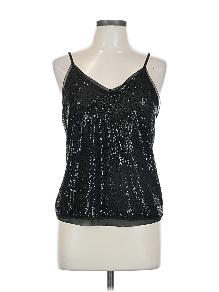 Pre-owned Ellison Sleeveless Top Black Halter Neckline Tops