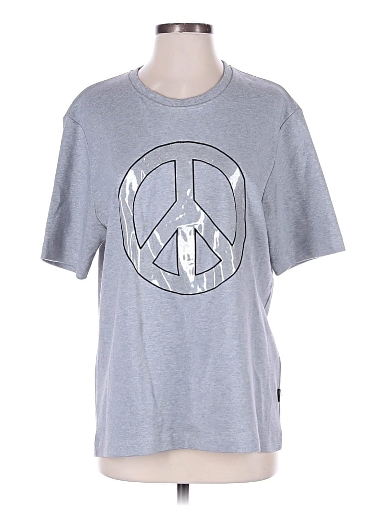 Pre-owned Love Moschino Short Sleeve T-shirt In Gray