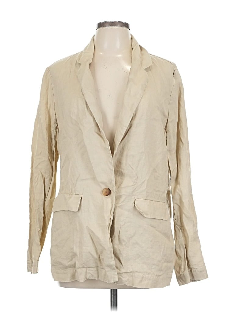 Pre-owned Quince Blazer Jacket In Brown