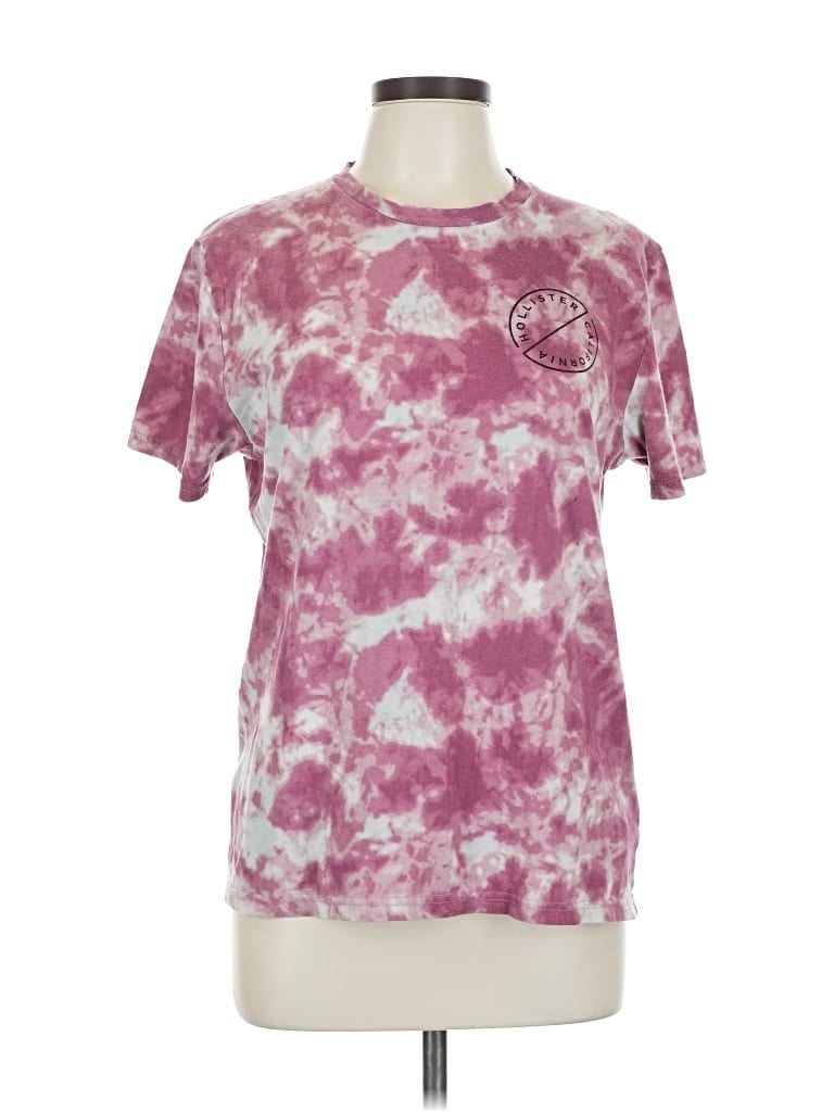Pre-owned Hollister Short Sleeve T-shirt In Pink