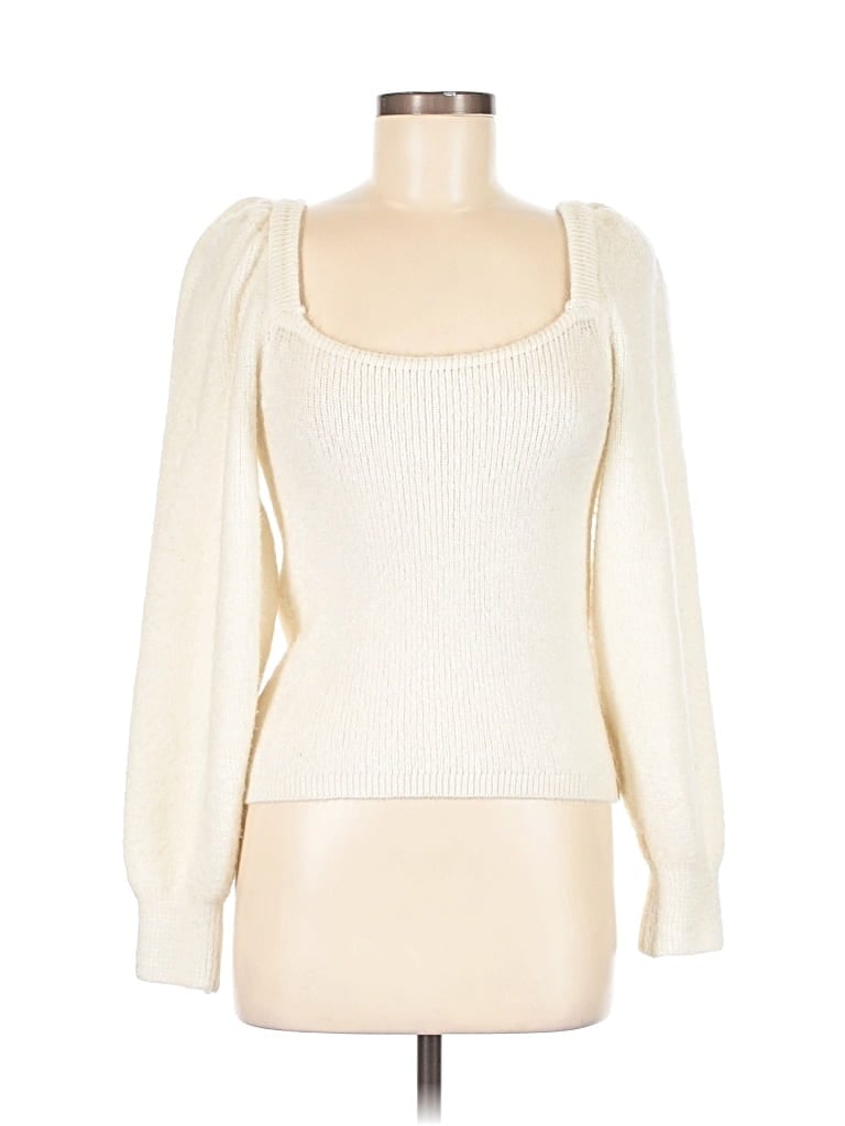 Pre-owned Mng Pullover Sweater In White