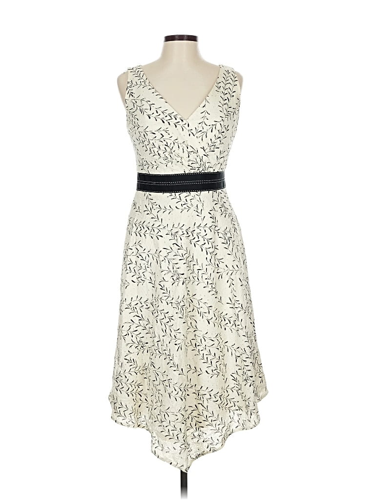 Pre-owned Kay Unger Cocktail Dress In White