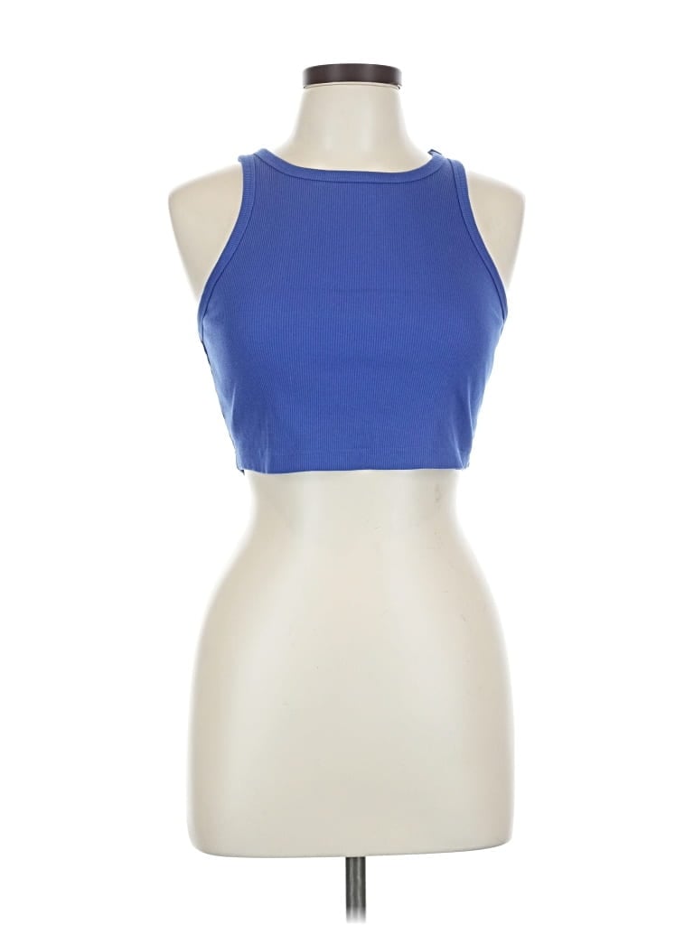 Pre-owned Wild Fable Sleeveless Top Blue Halter Neckline Tops