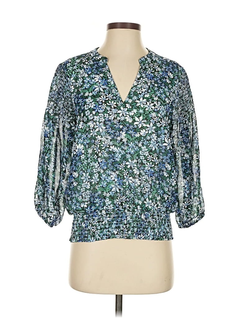 Pre-owned Karl Lagerfeld 3/4 Sleeve Blouse In Blue