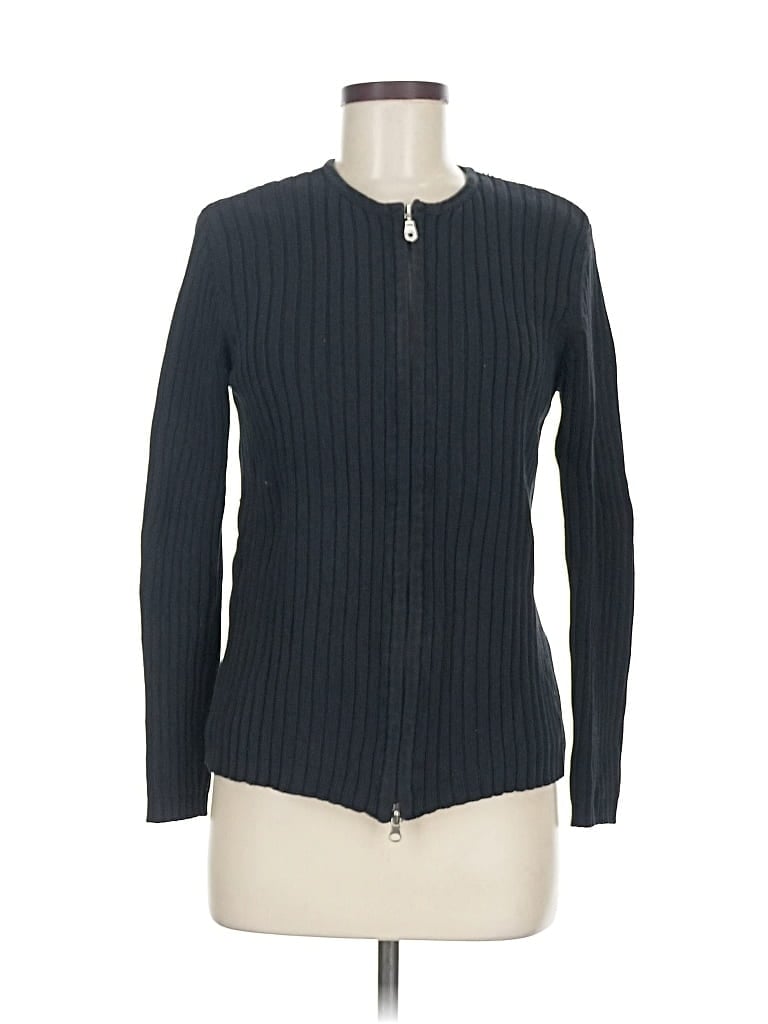 Pre-owned Villager Sport By Liz Claiborne Cardigan Sweater In Blue