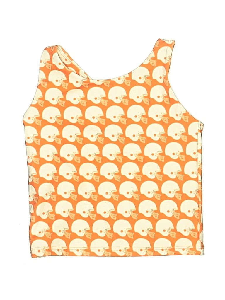 Pre-owned Sweet Honey Kids' Tank Top Orange Halter Neckline Tops