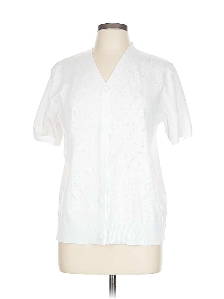 Pre-owned Unbranded Cardigan Sweater In White