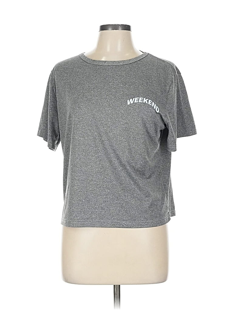Pre-owned Unbranded Short Sleeve T-shirt In Gray