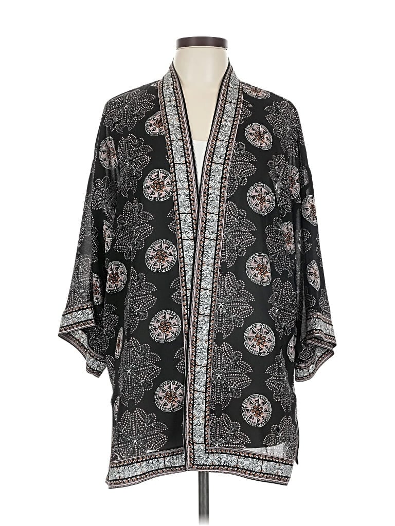 Pre-owned Max Studio Kimono In Gray
