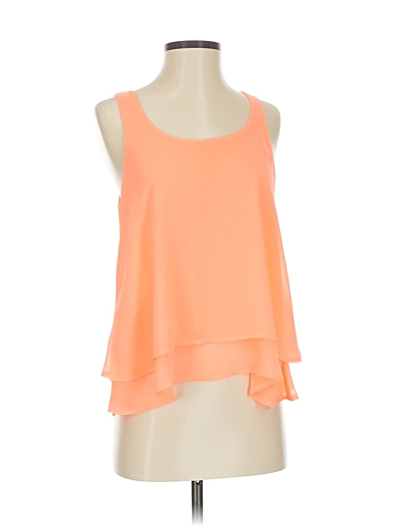 Pre-owned About A Girl Sleeveless Blouse In Orange