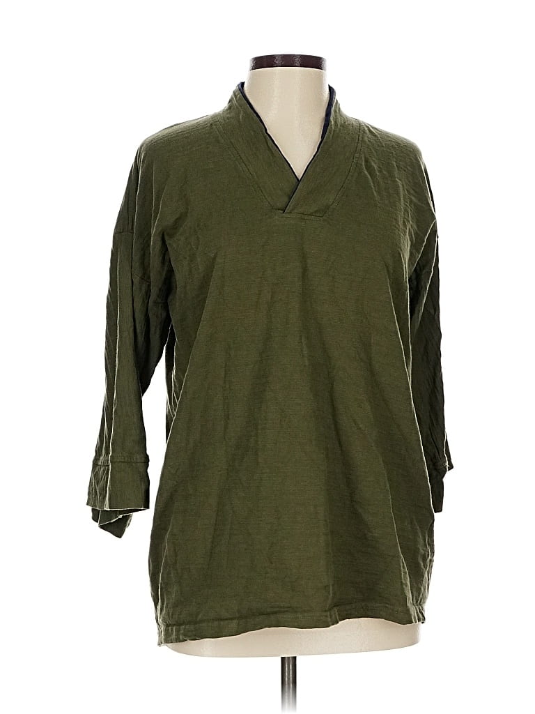 Pre-owned Ag Jeans 3/4 Sleeve Top In Green